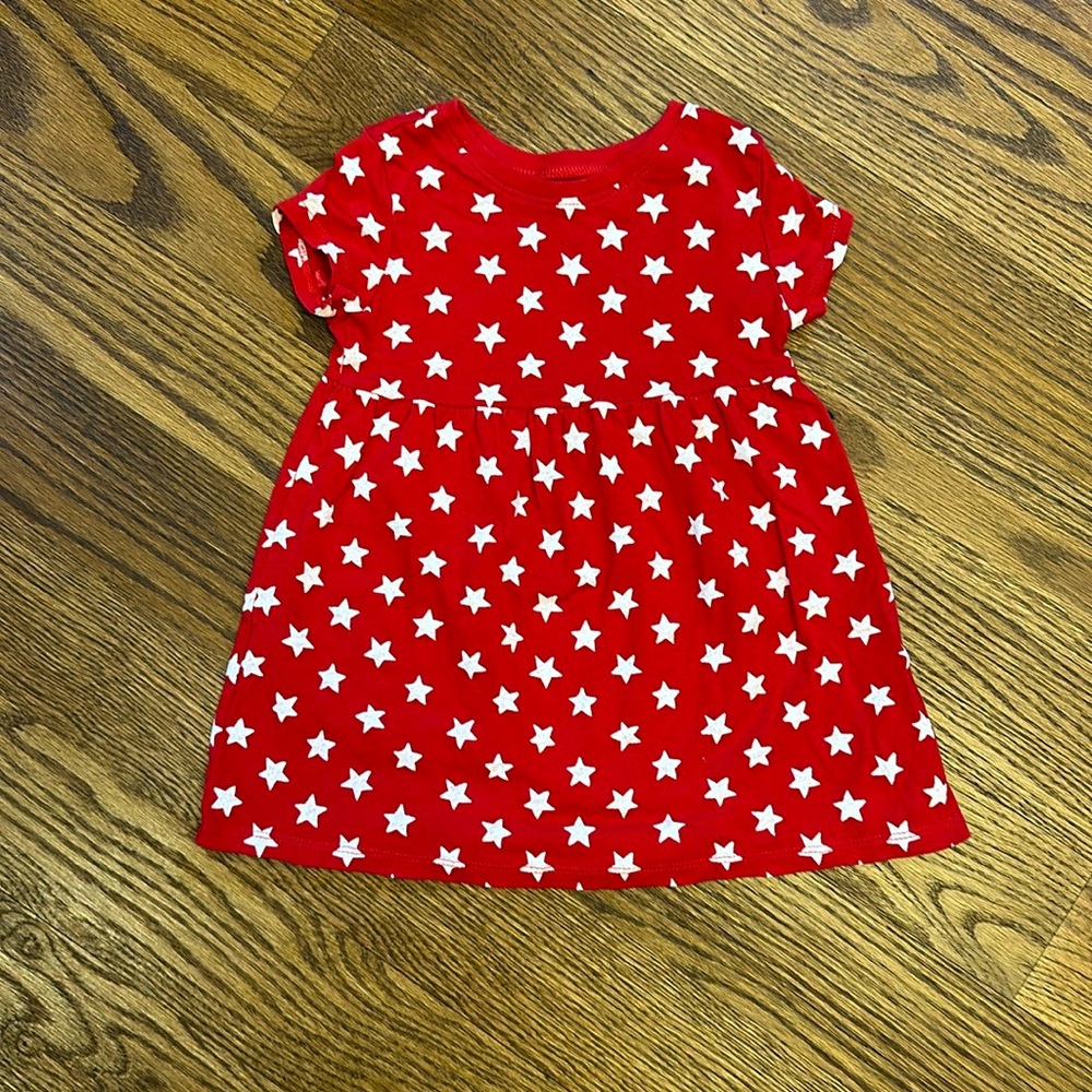 EUC Old Navy Toddler Girl Star Dress; 18-24M